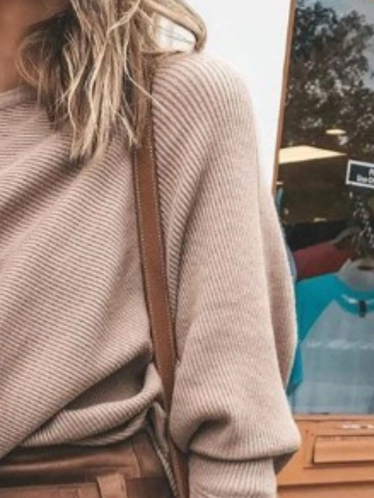 Single Shoulder Ribbed Knit Top - Lilixa.store