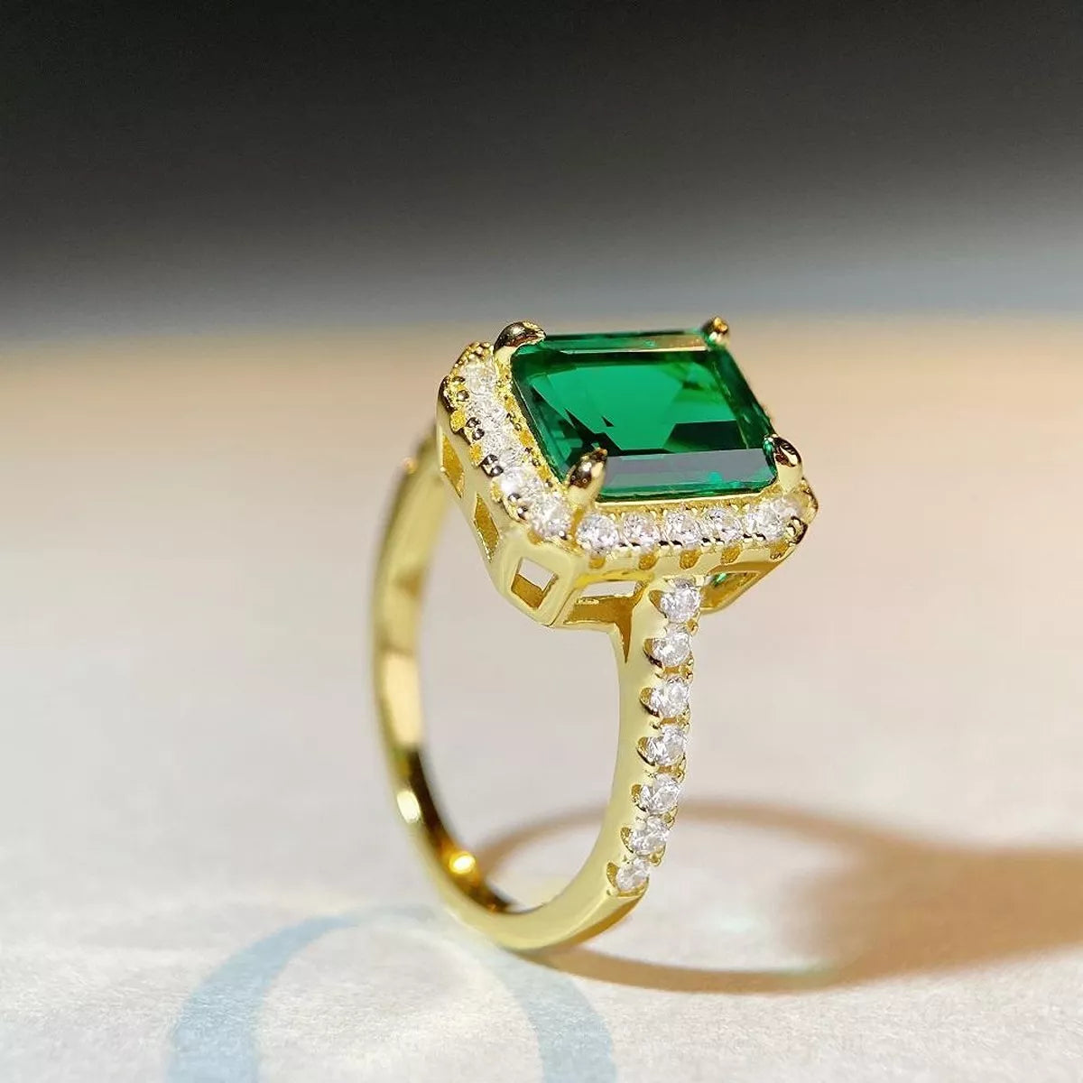 925 Sterling Silver Zircon Geometric Ring