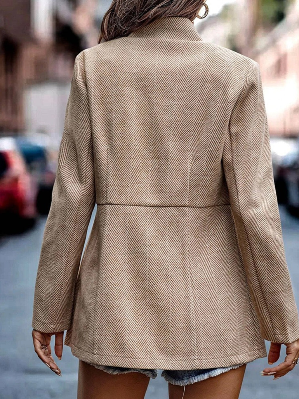 Slim Fit Open Front Blazer - Lilixa.store