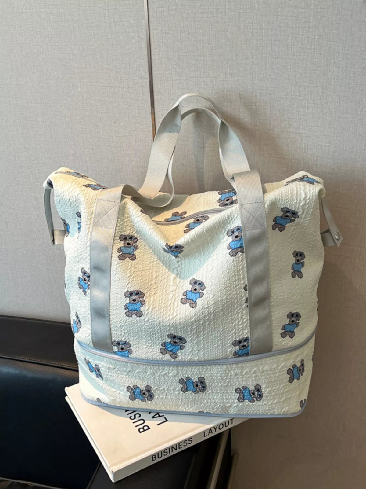 Teddy Bear Print Travel Bag