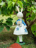 Floral Dress Rabbit Decorative Ornament - Lilixa.store