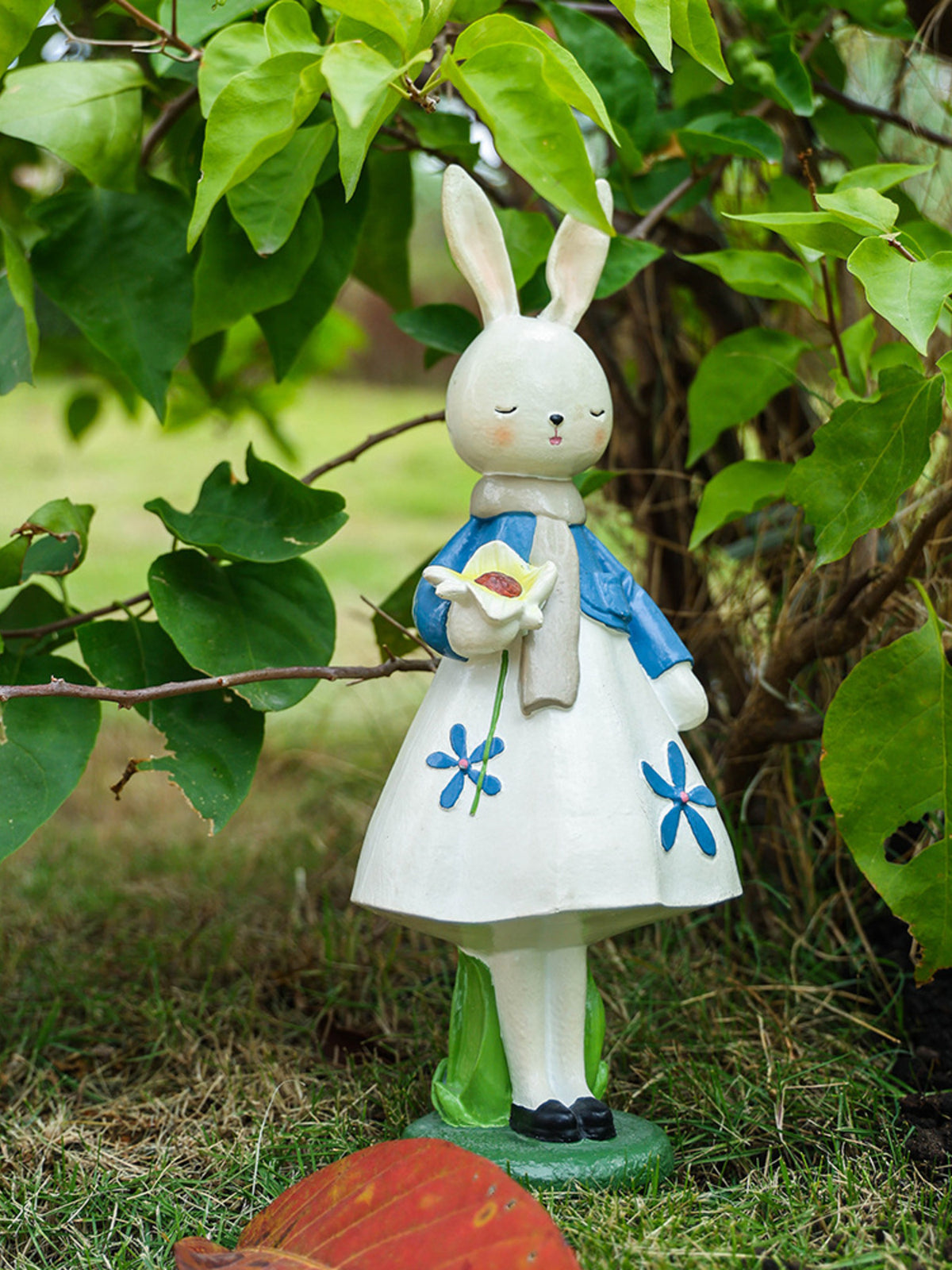Floral Dress Rabbit Decorative Ornament - Lilixa.store