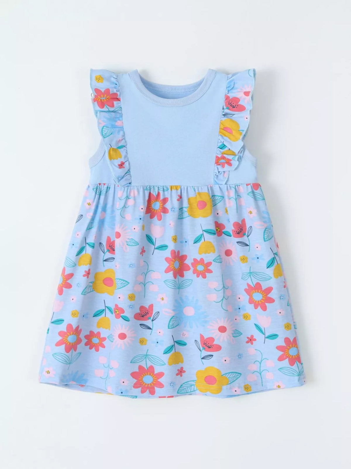 Children's Ruffled Floral Print Dress - Lilixa.store