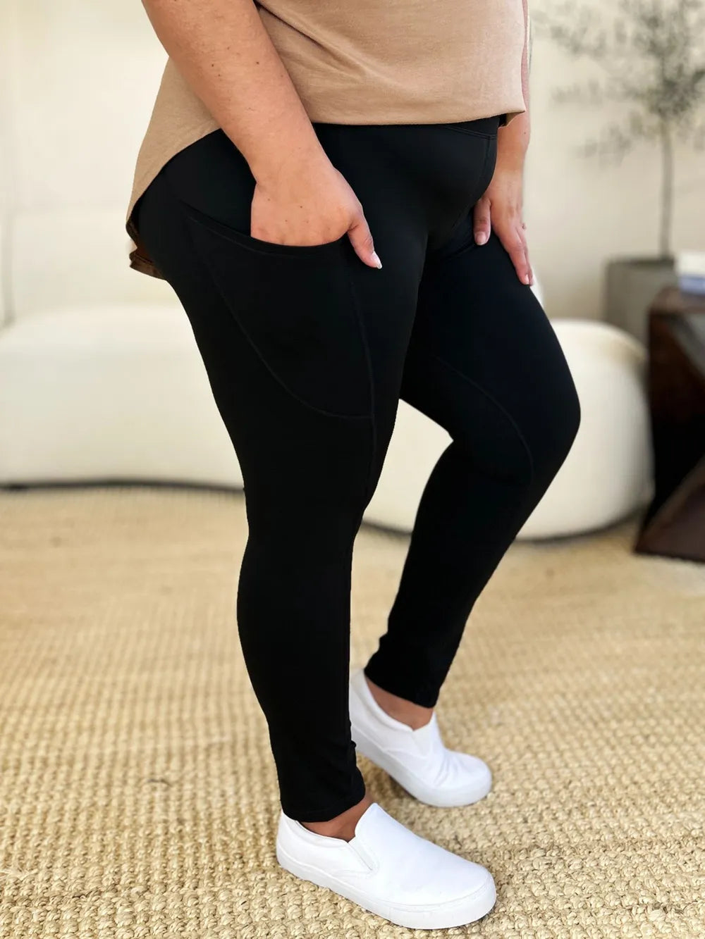 Wide Waistband Sports Leggings, view 9
