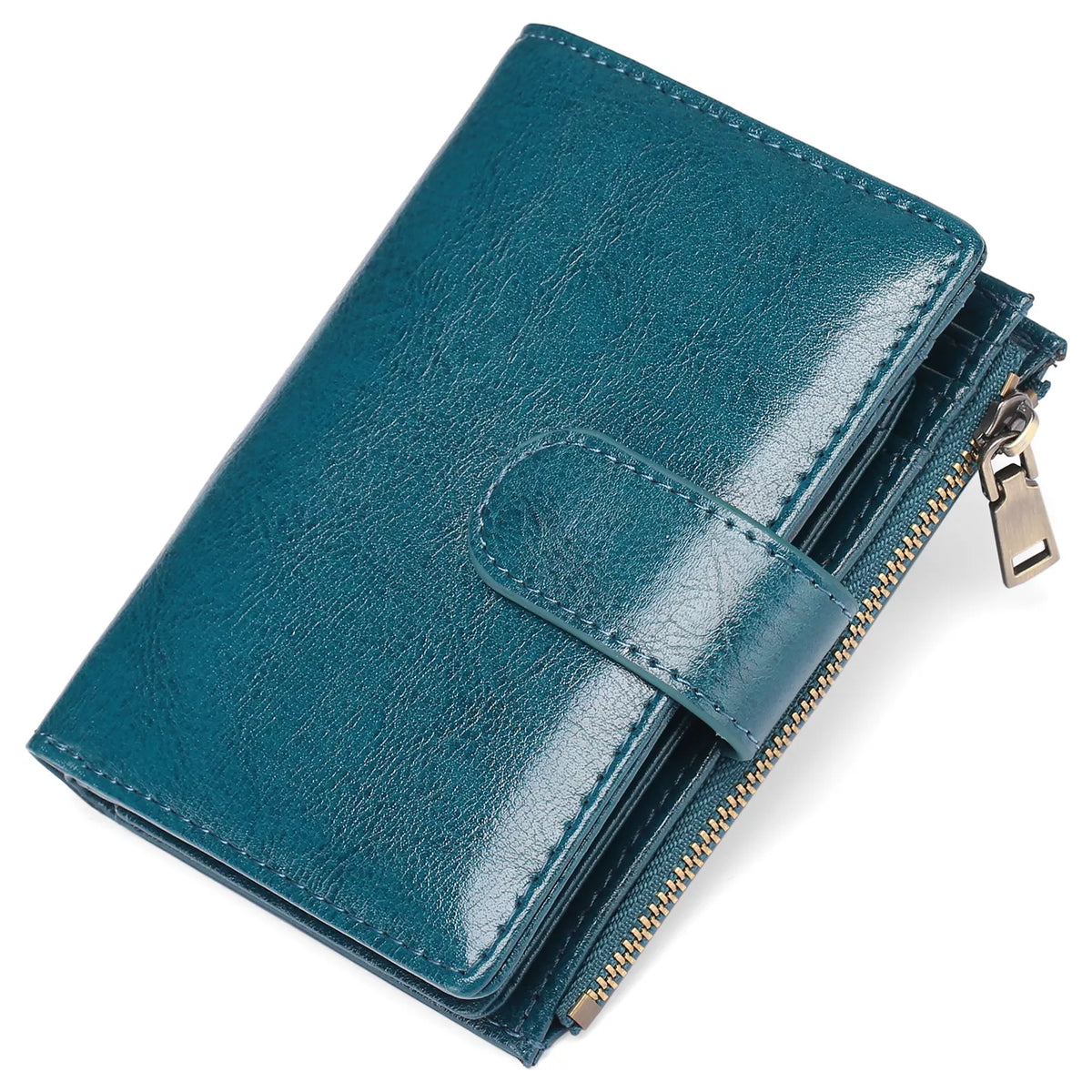 Solid Color Leather Wallet