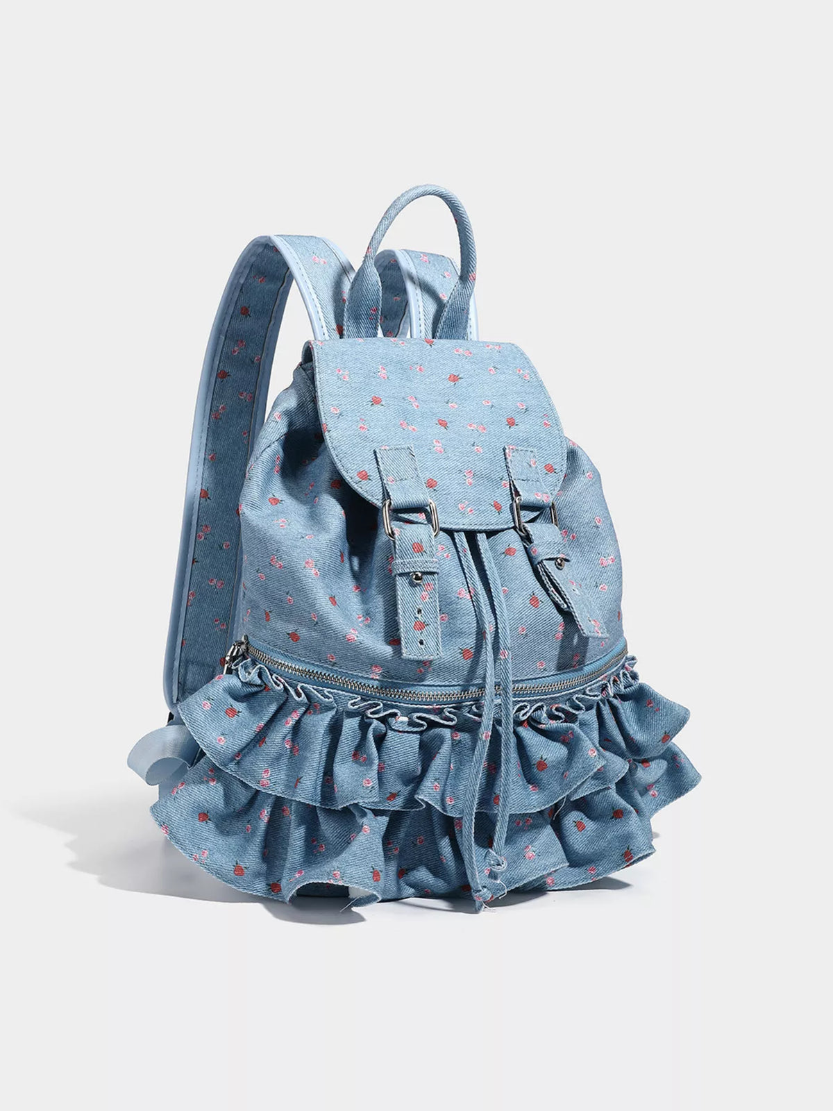 Floral Ruffle Backpack Bag - Lilixa.store