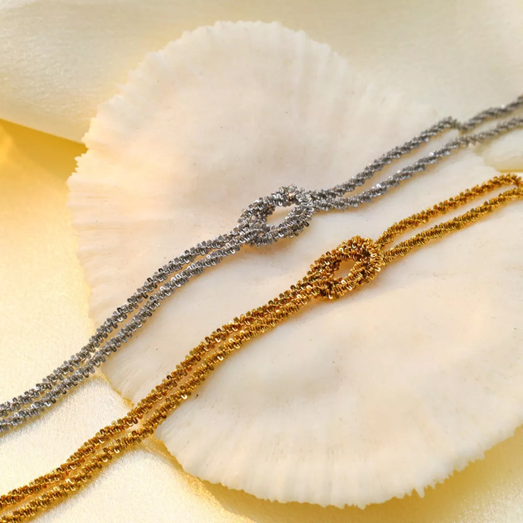 Stainless Steel Twisted Chain Bracelet, view 2