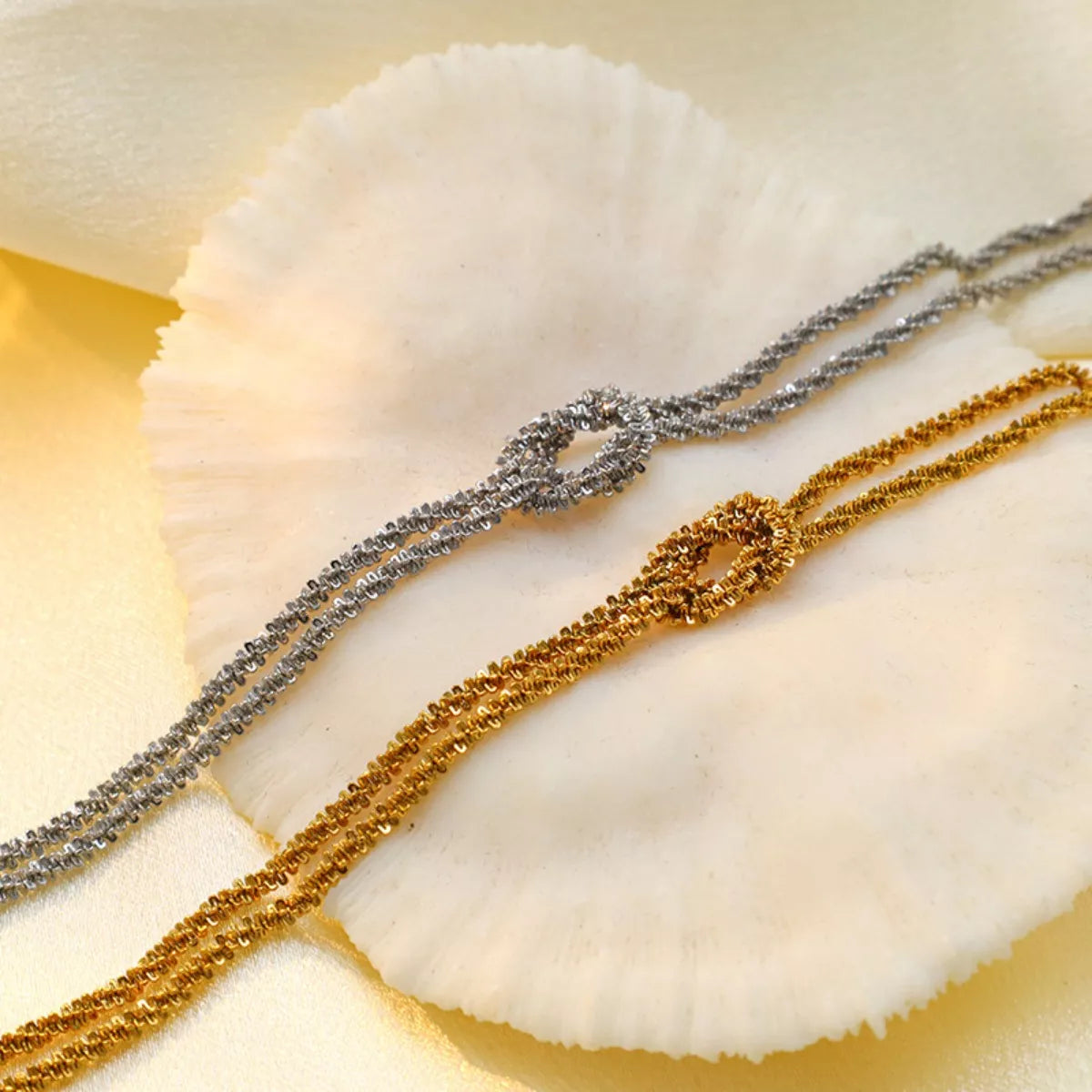 Stainless Steel Twisted Chain Bracelet, view 2
