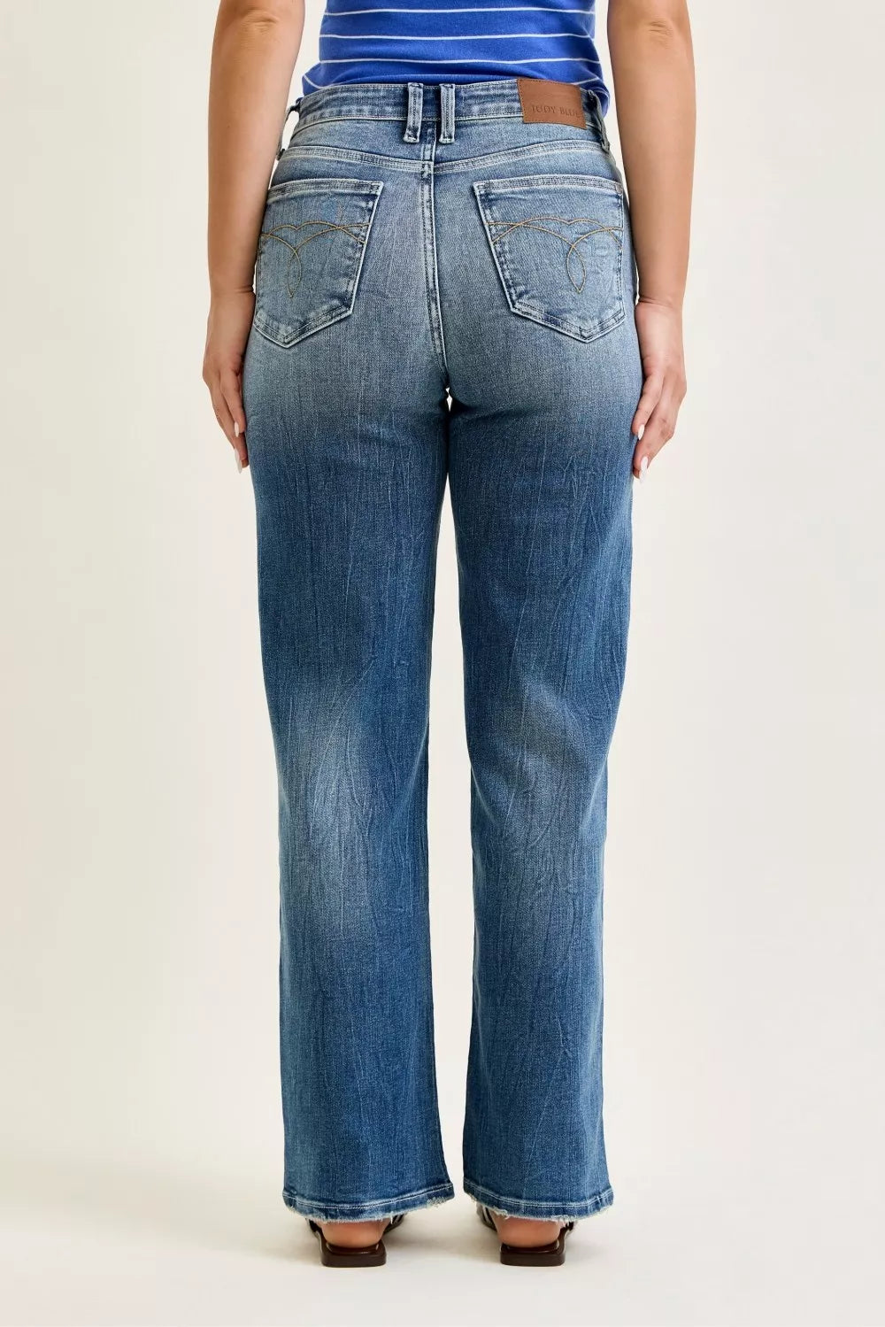 Judy Blue Mid Rise 90s Straight Jeans - Lilixa.store