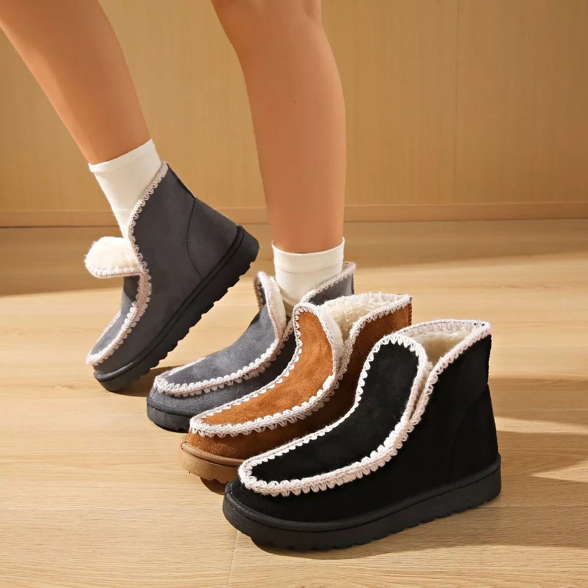 Round Toe Platform Boots