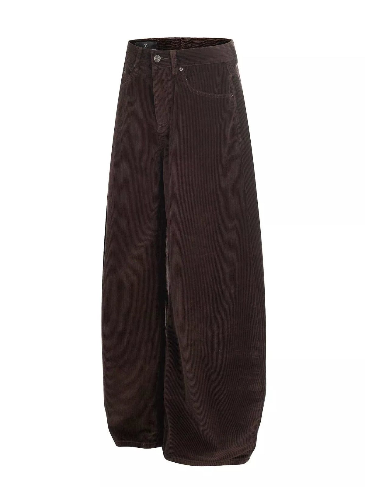 Men's Wide Leg Corduroy Pants in Brown, view 2