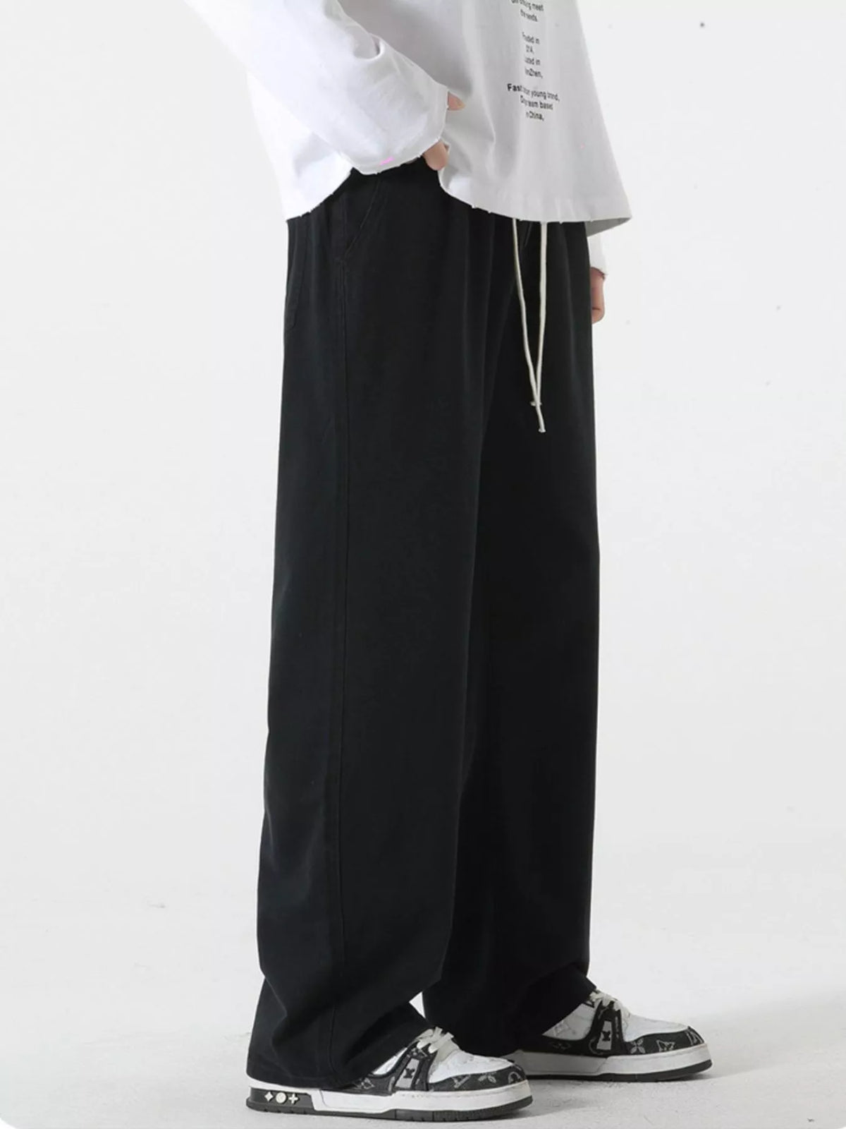 Men's Full Size Relaxed Fit Drawstring Pants Plus Size