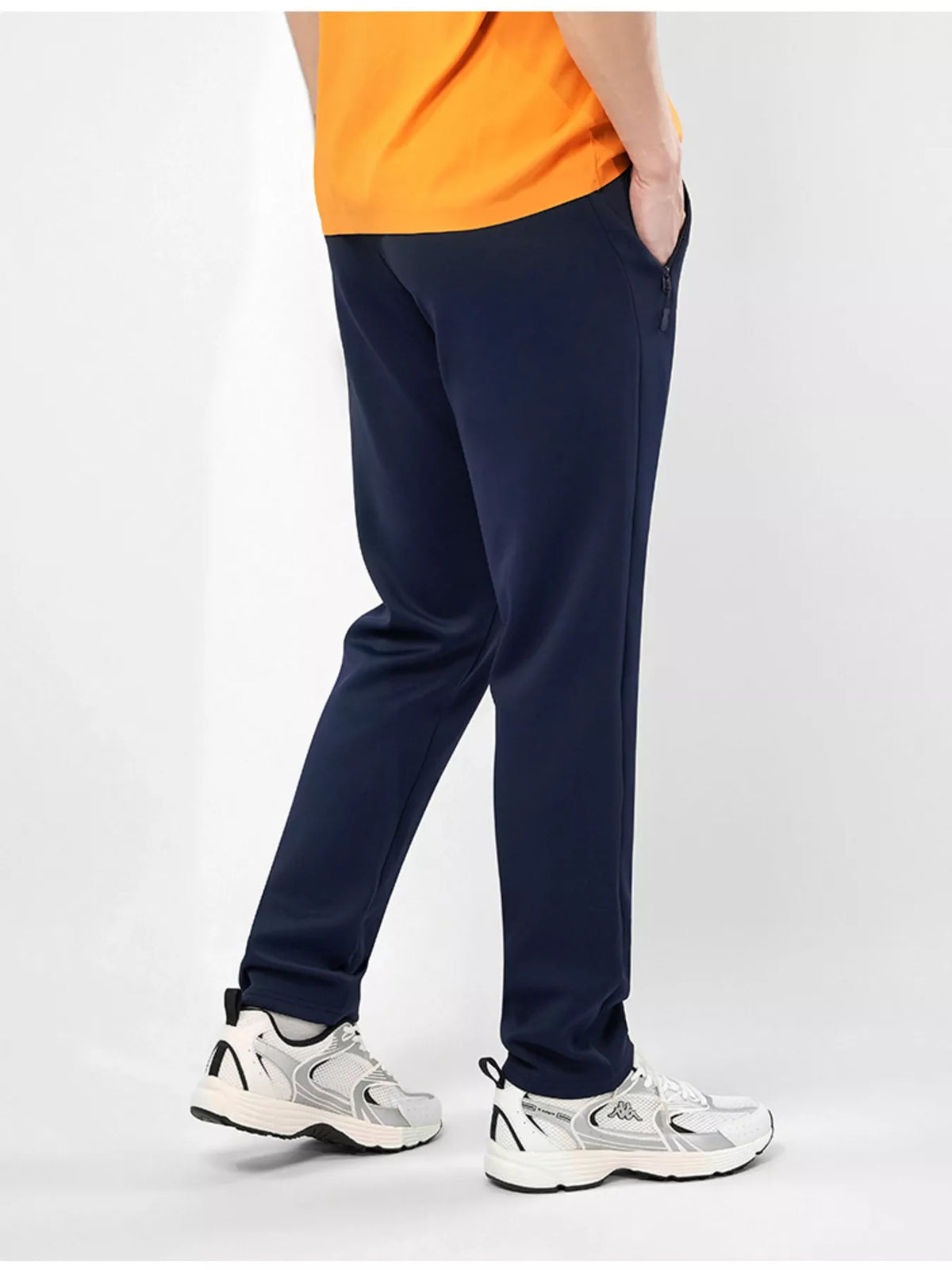 Men's Plus Size Stretch Elastic Waistband Pants with Side Zipper Pockets, view 3