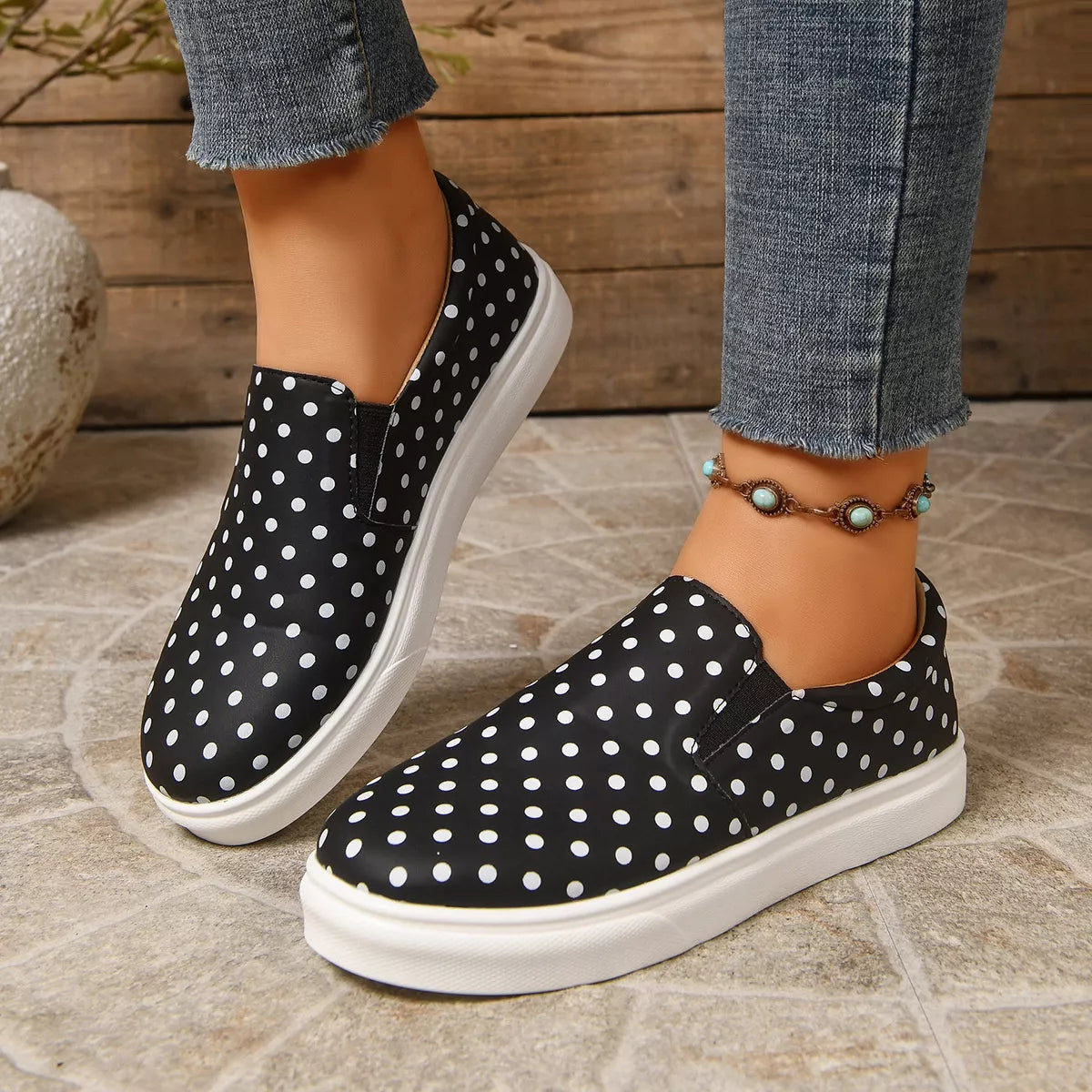 Polka Dot Slip-Ons - Lilixa.store