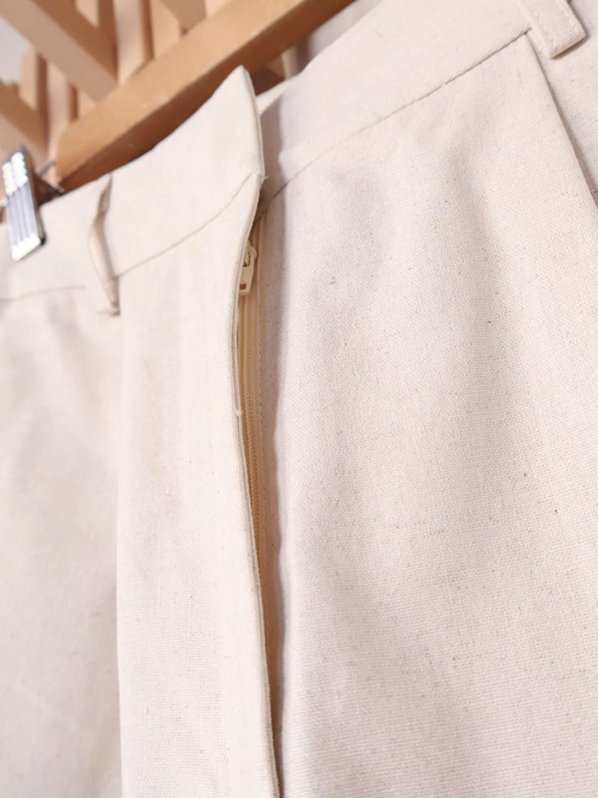 Button Up Vest and Shorts Two-Piece Set in Khaki Color, view 9