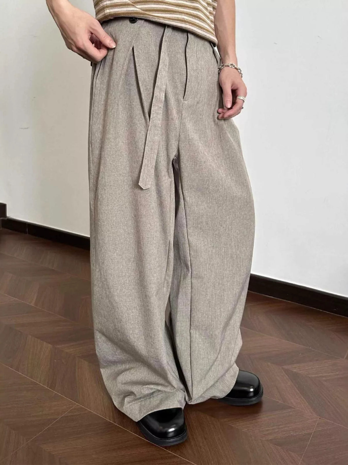 Men's Wide Leg Pants in Mocha, view 3