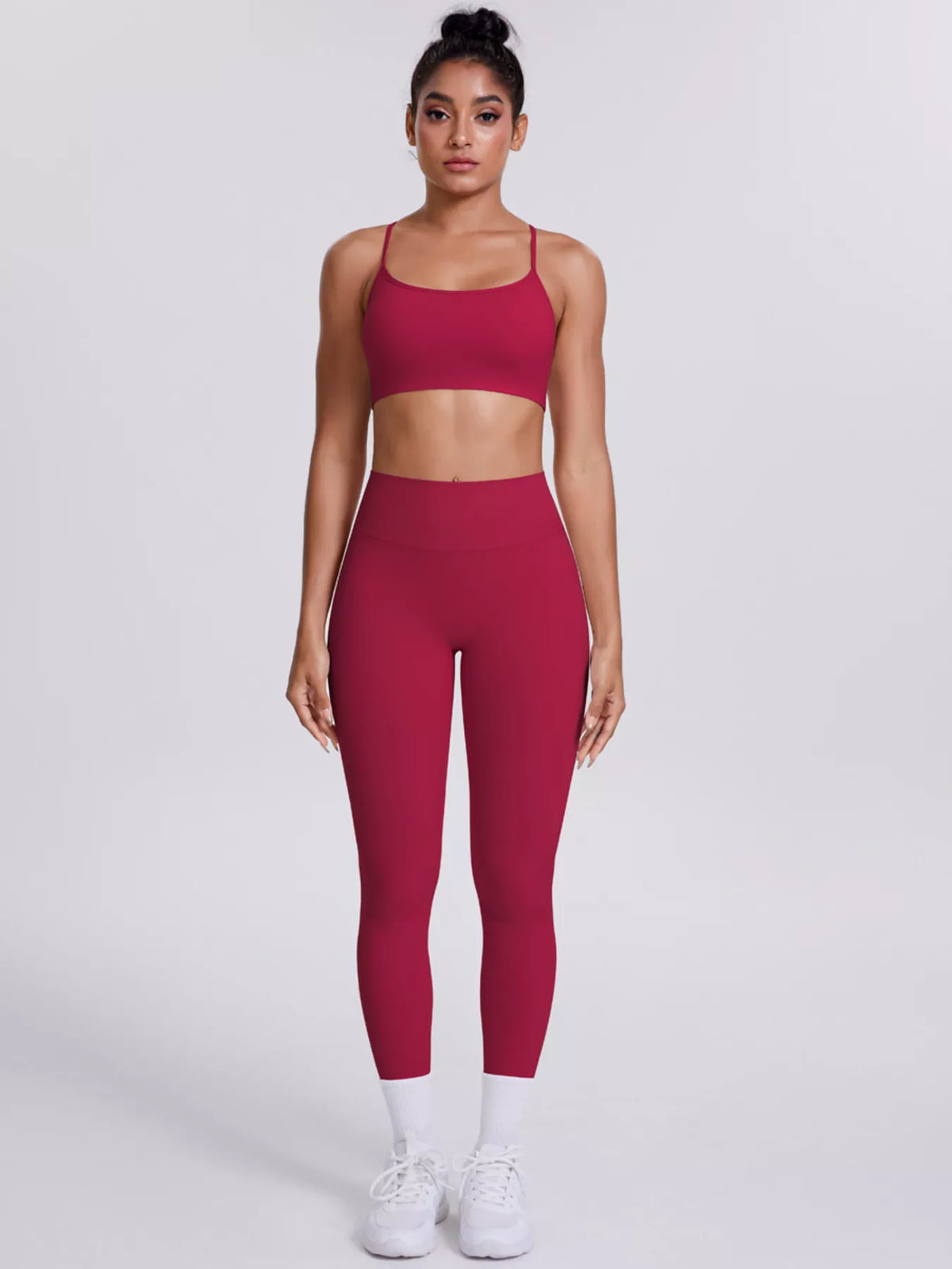 Criss-Cross Back Cami and Leggings Active Set - Lilixa.store