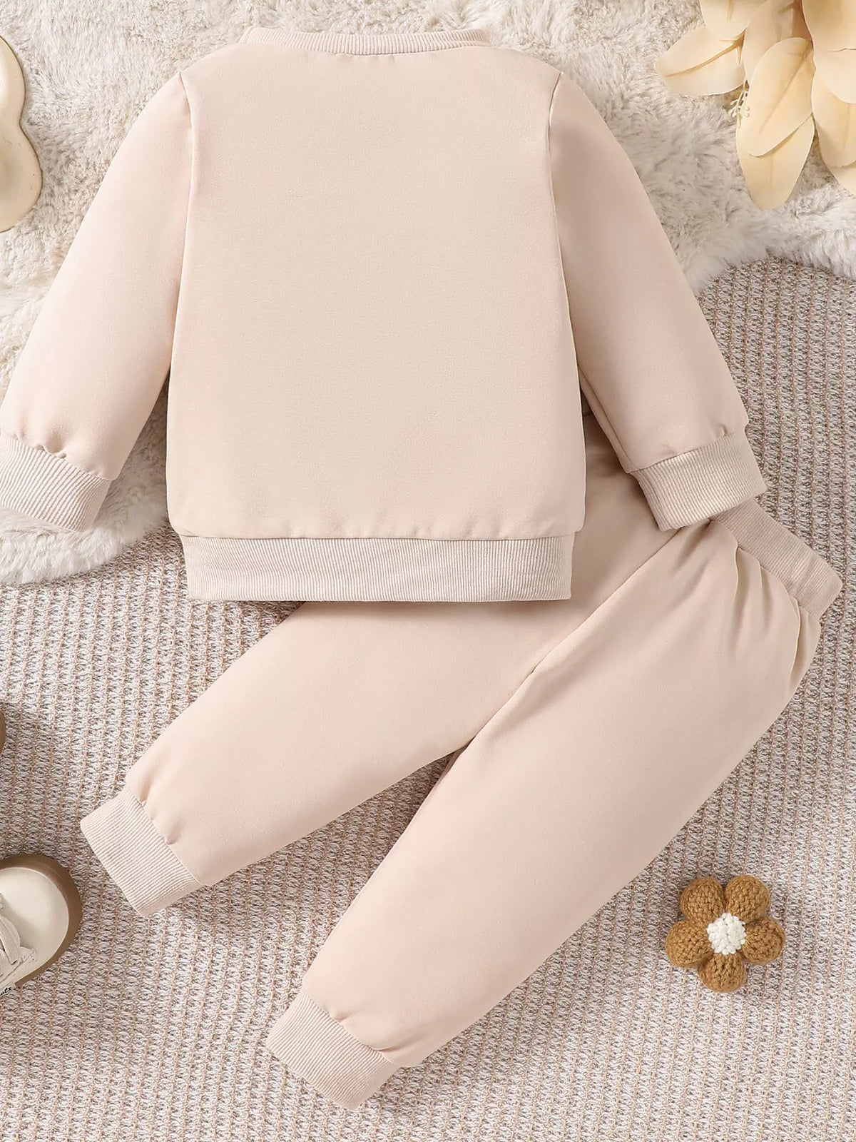 Children's Letter Round Neck Top and Pants Set - Lilixa.store