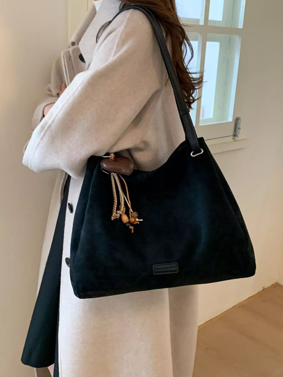 Decorative Tassel Charm Shoulder Bag - Lilixa.store