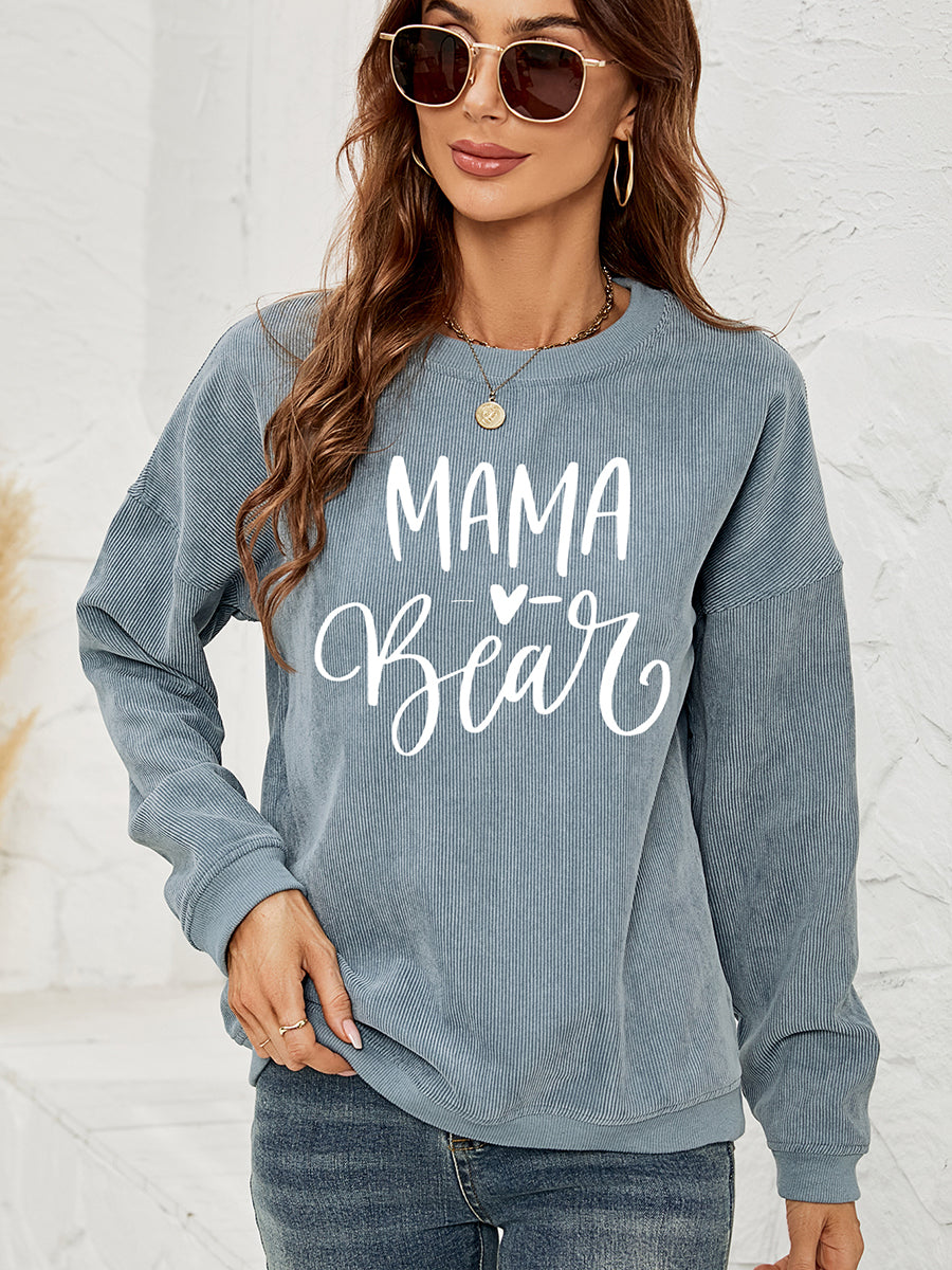 MAMA Graphic Round Neck Sweatshirt - Lilixa.store