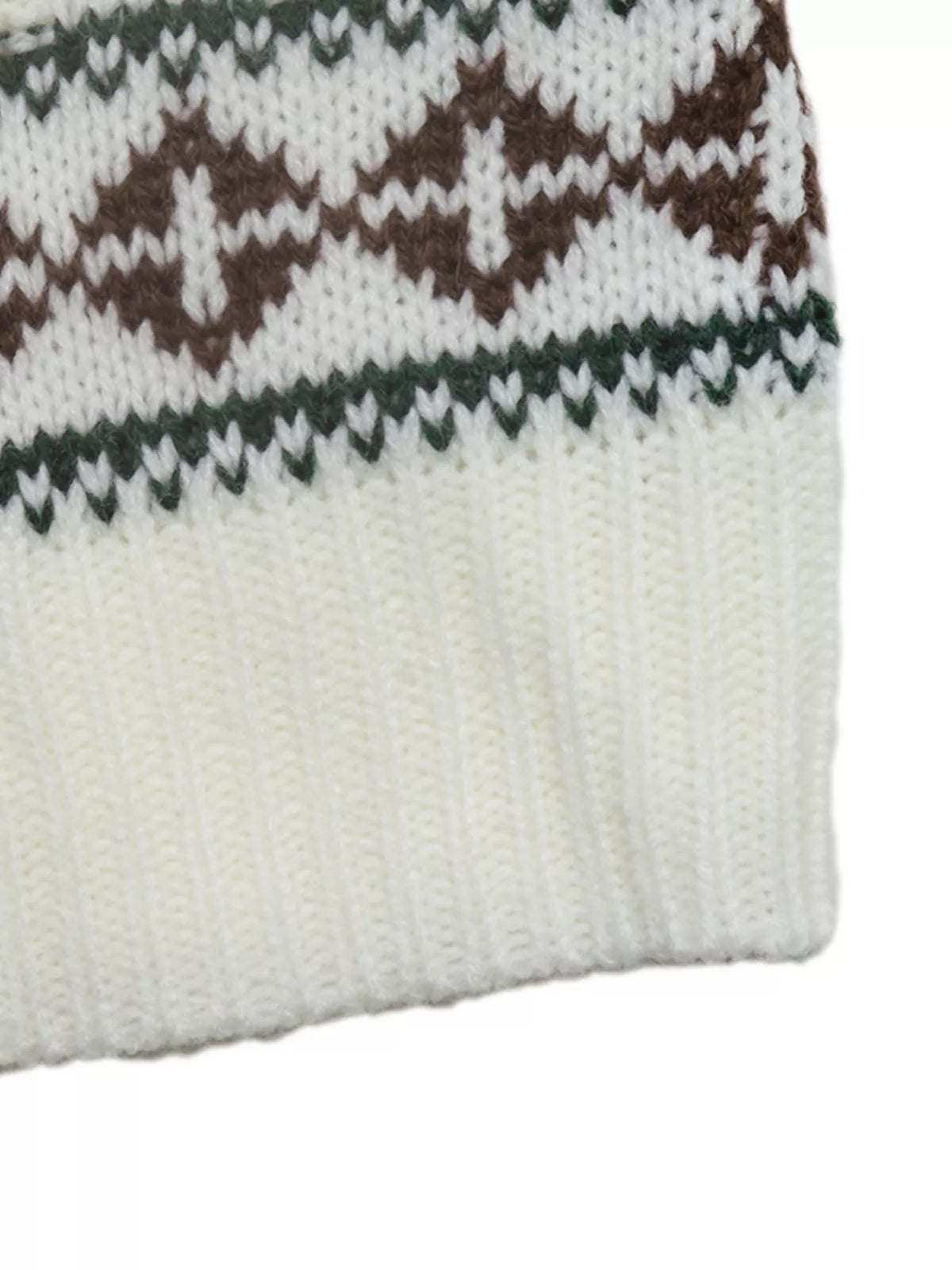 Christmas Reindeer Pattern Cable Knit Sweater