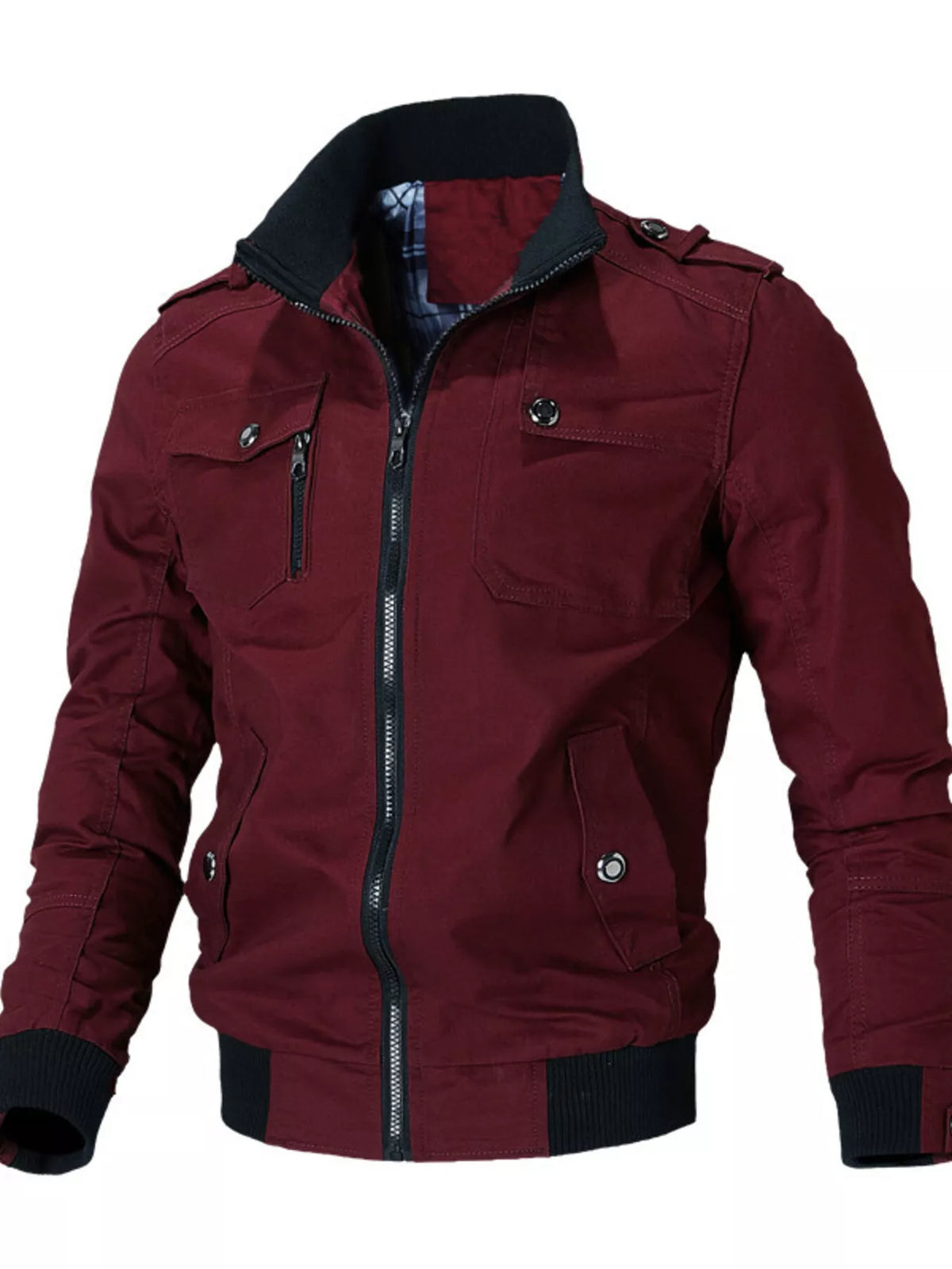Men's Plus Size Casual Zip Up Lightweight Jacket - Lilixa.store