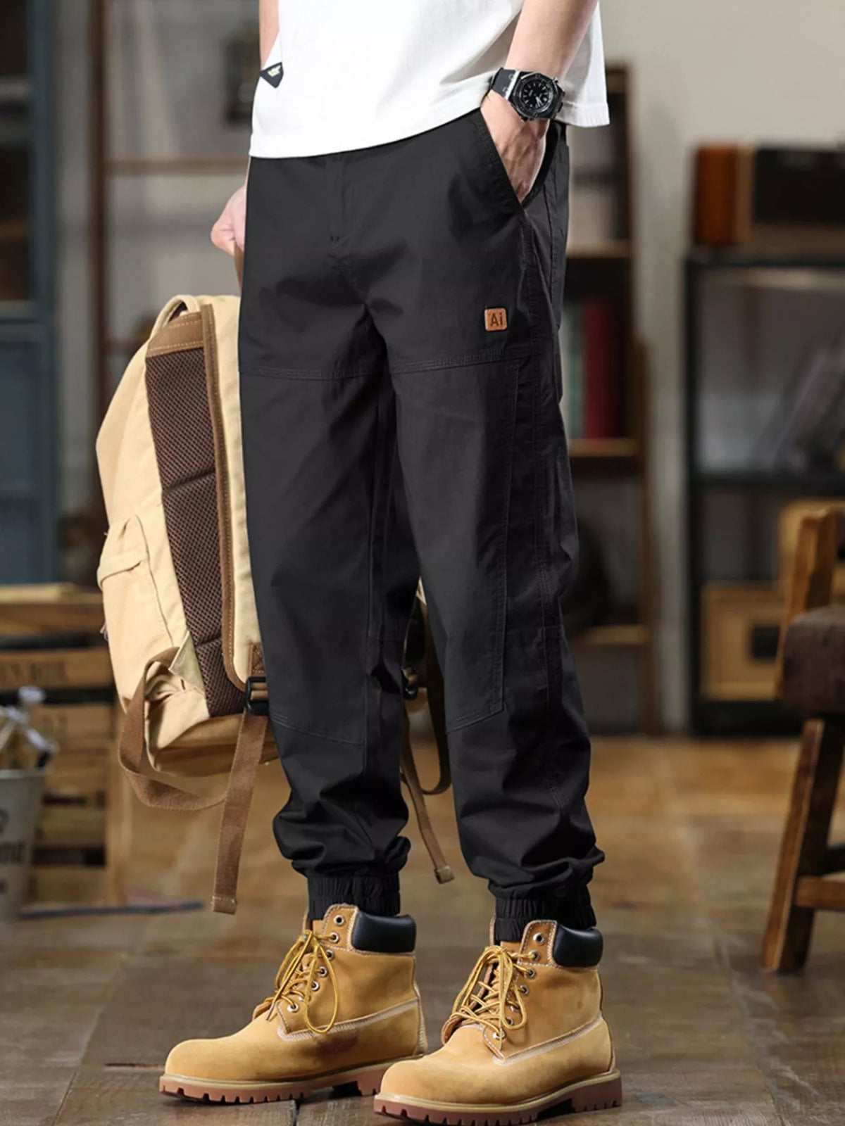 Men's Full Size Wide Leg Pants Plus Size, view 2