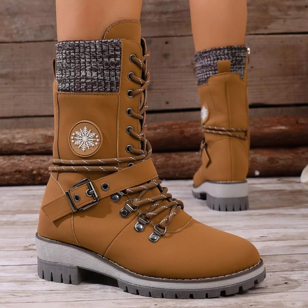 Lace-Up Ankle Combat Boots - Lilixa.store
