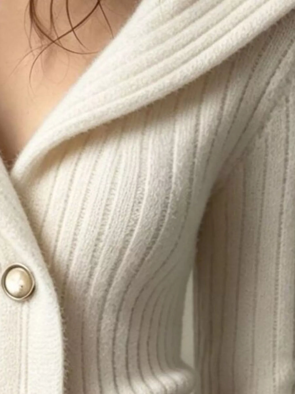 Full Size Ribbed Knit Button-Down Front Cardigan Plus Size - Lilixa.store