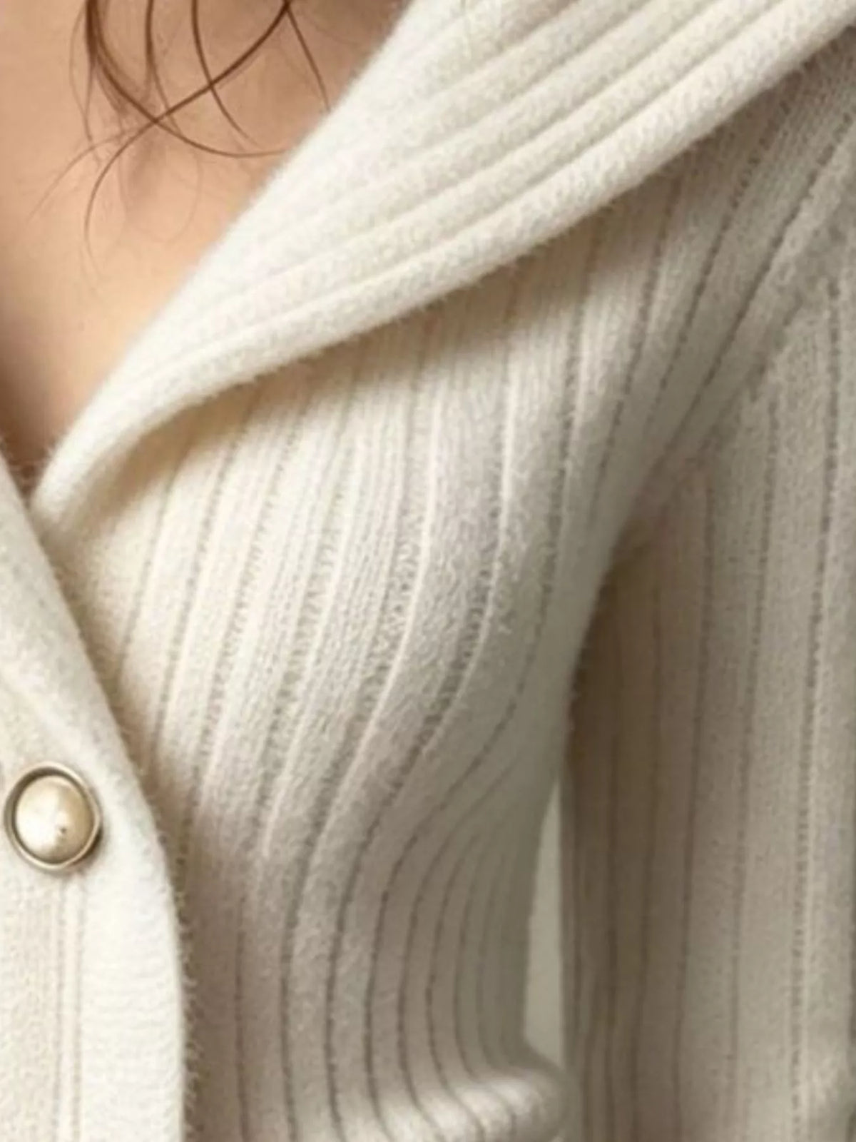 Full Size Ribbed Knit Button-Down Front Cardigan Plus Size - Lilixa.store