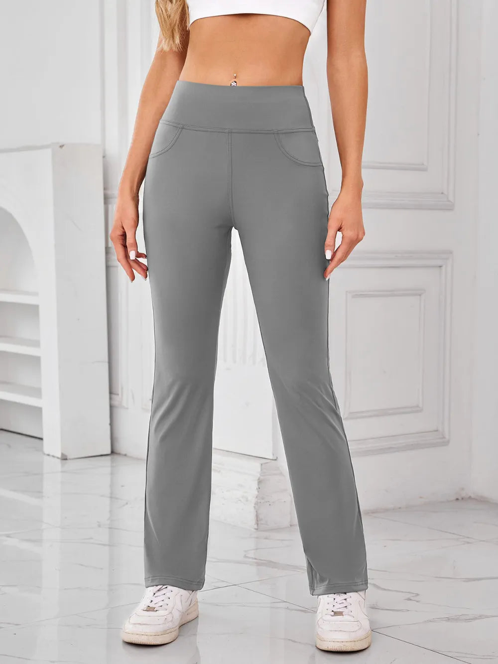 Lovelet High Waist Active Pants with Pockets - Lilixa.store