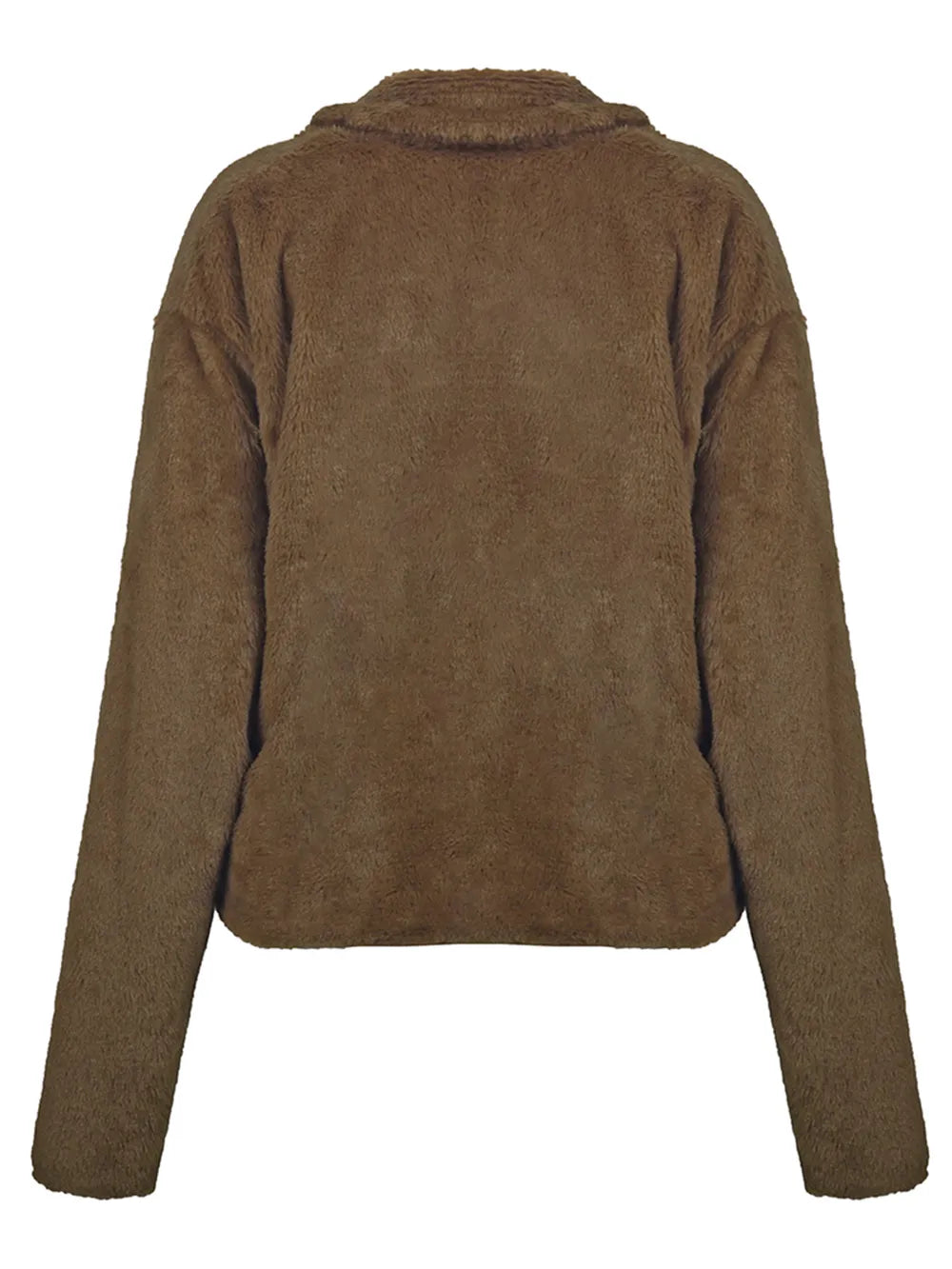 Ivy Lane Plush Open Front Dropped Shoulder Jacket, view 10