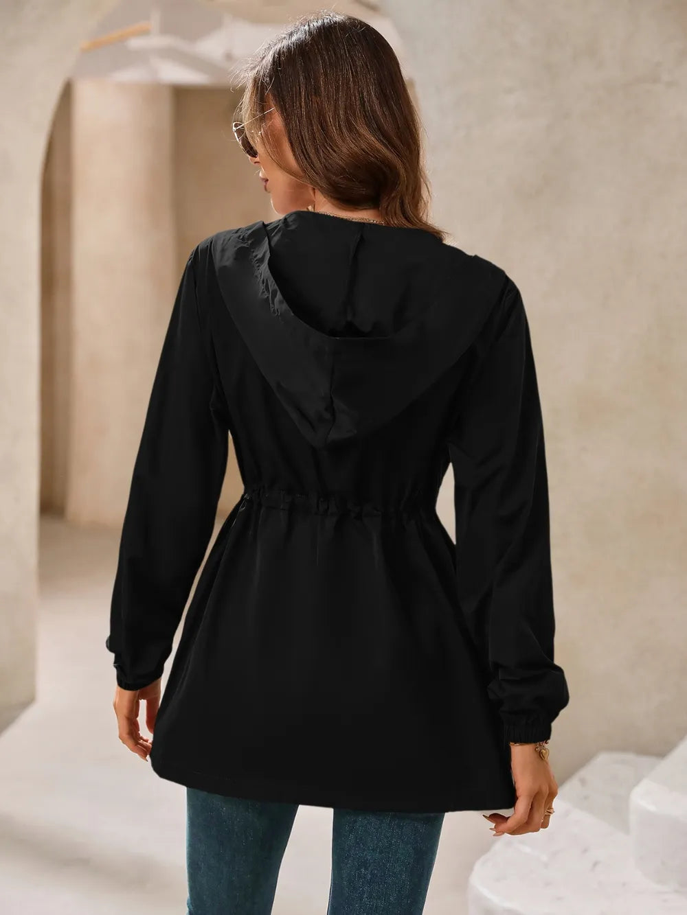 Ivy Lane Outdoor Waterproof Long Sleeve Hooded Windbreaker, view 13