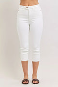 Judy Blue High Waist Extended Waistband Capri Pants with Spade Pockets - Lilixa.store