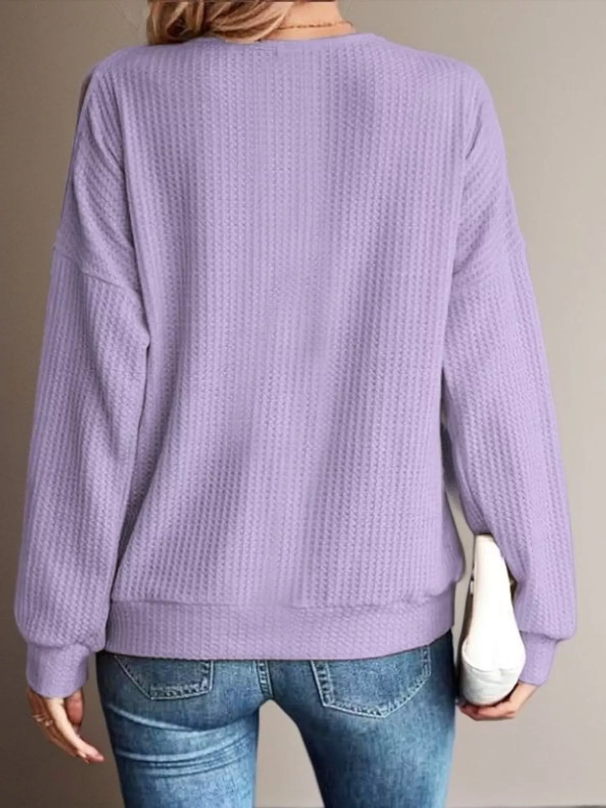 Solid Color Cold Shoulder Long Sleeve T-Shirt - Lilixa.store