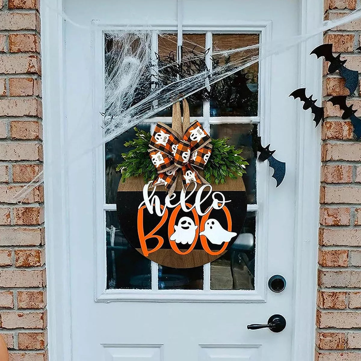 Hello BOO Halloween Decorative Wooden Door Hanger - Lilixa.store