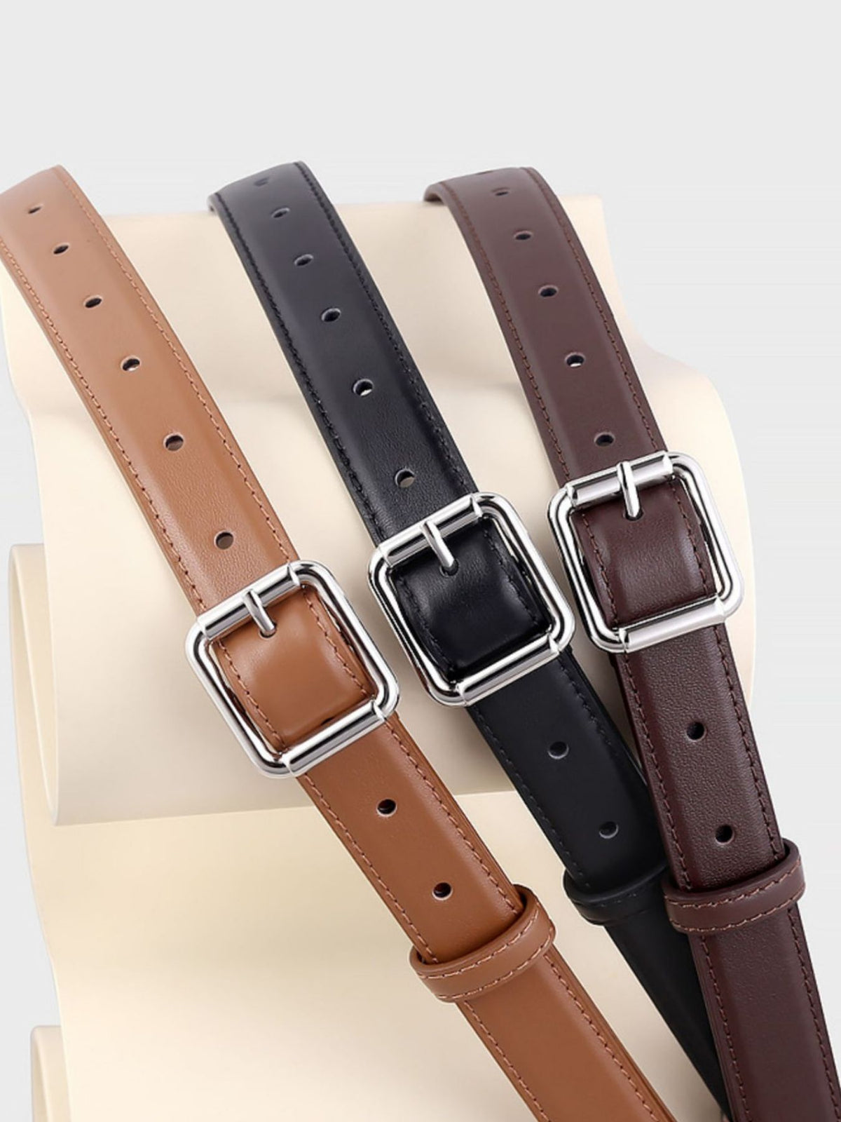 Square Buckle Leather Belt - Lilixa.store