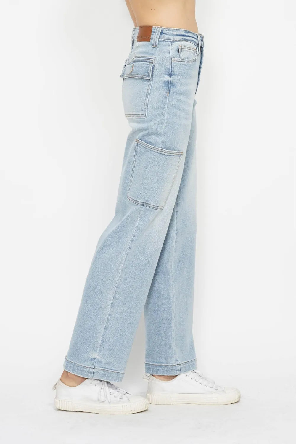 Judy Blue Full Size High Waist Straight Cargo Jeans - Lilixa.store