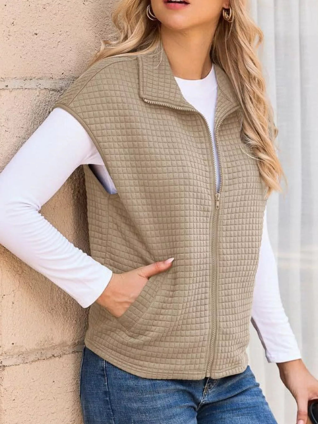 Zip-Up Vest Coat - Lilixa.store