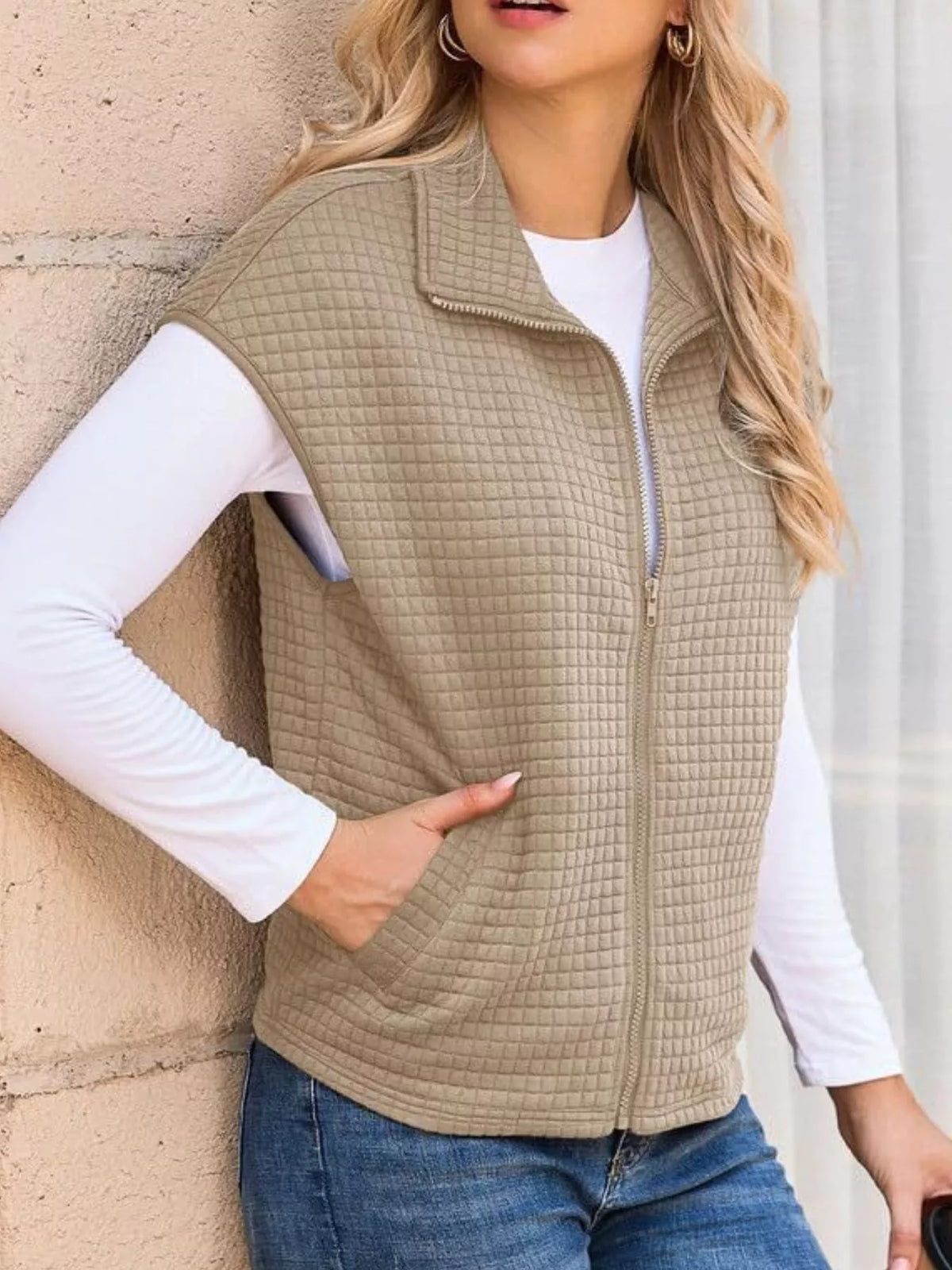 Zip-Up Vest Coat - Lilixa.store