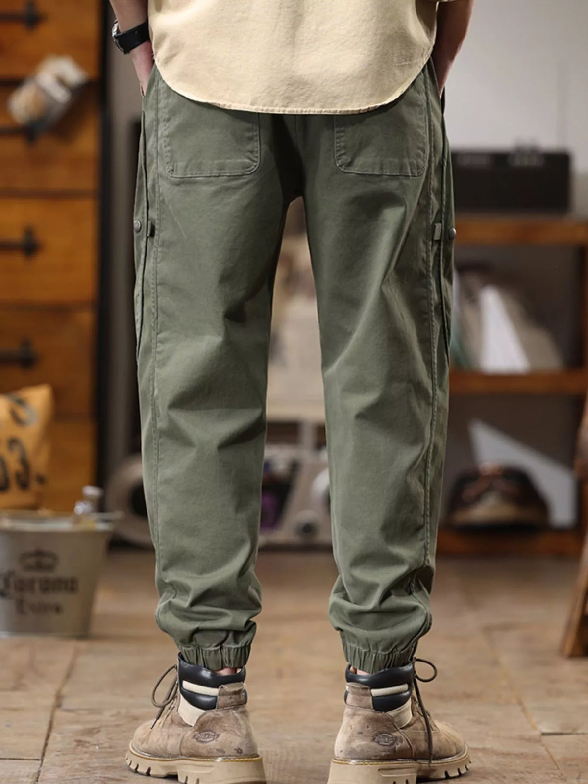 Men's Full Size Drawstring Jogger Pants with Elastic Cuffs Plus Size, view 8