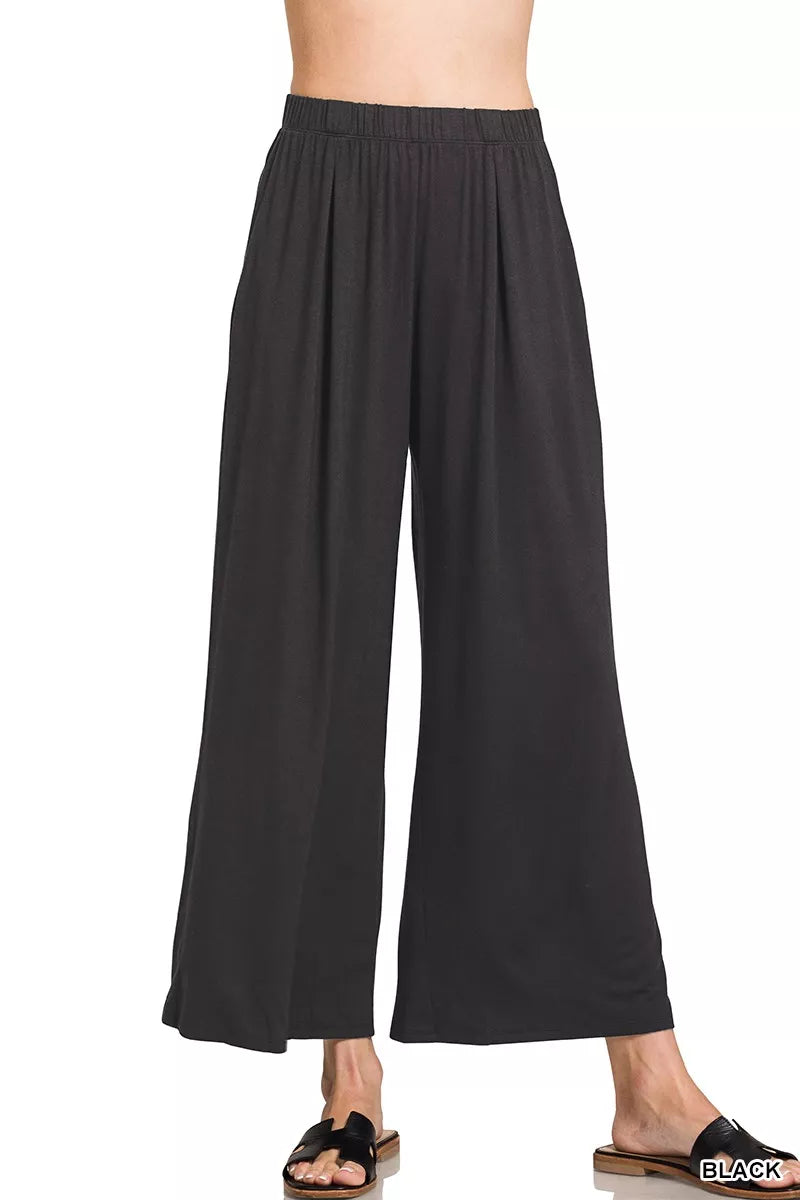 Zenana Elastic Waist Comfy Lounge Pants - Lilixa.store