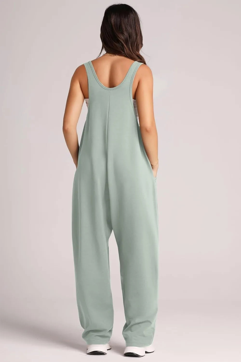 Lovelet Wide Strap Jumpsuit with Pockets - Lilixa.store