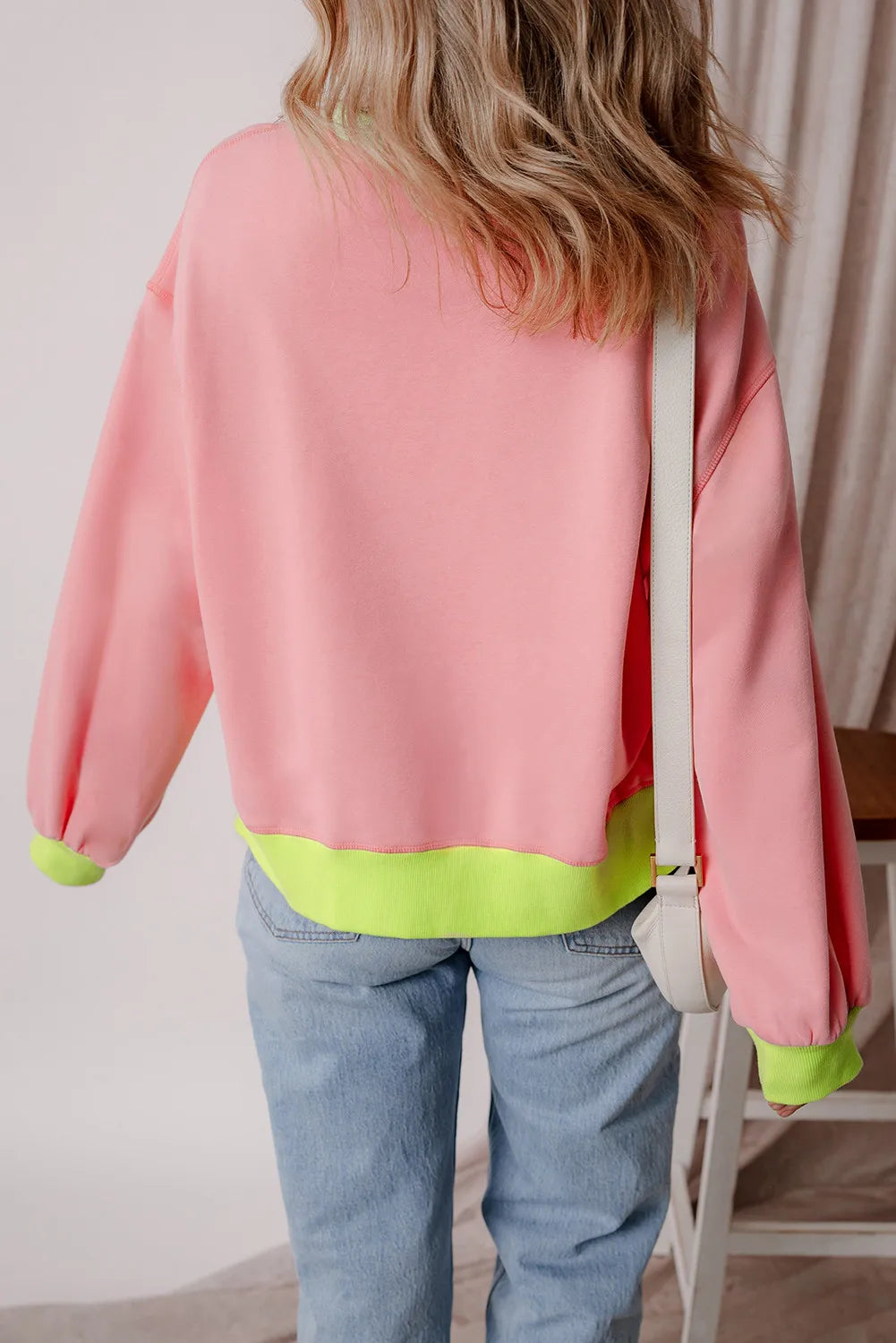 Letter Graphic Round Neck Long Sleeve Sweatshirt - Lilixa.store