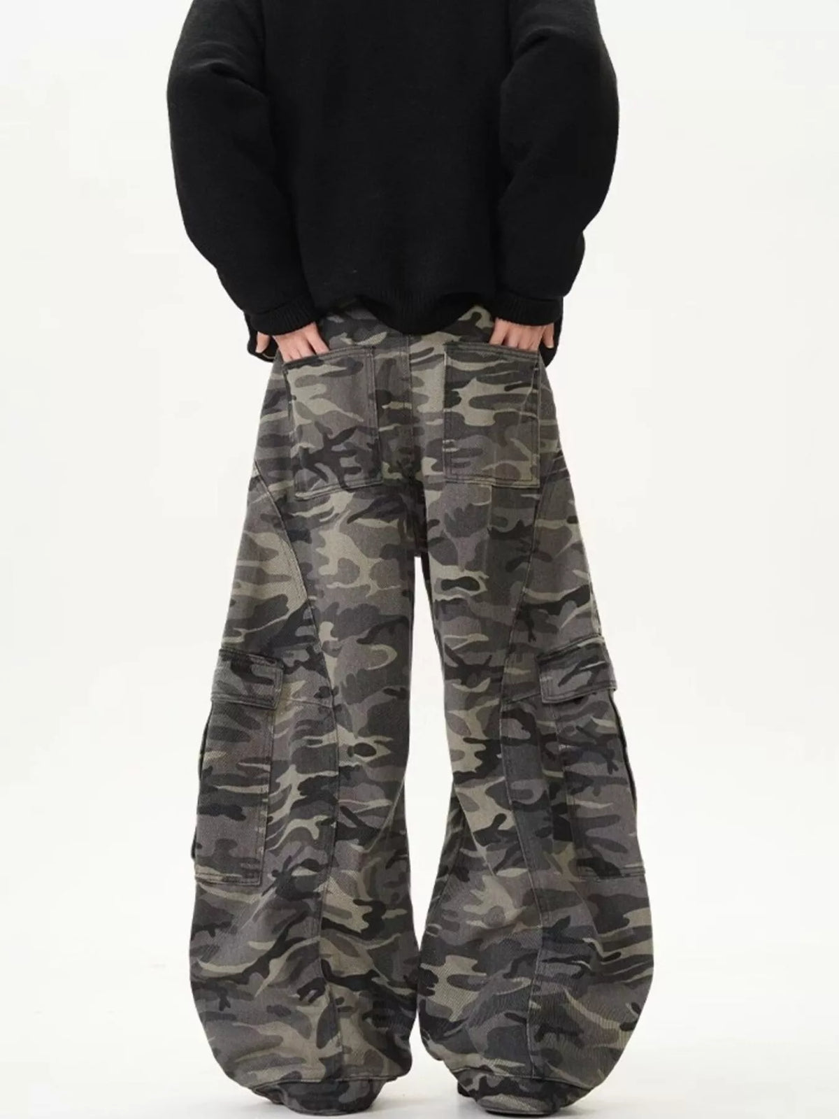 Men's Camouflage Wide Leg Pants, view 5