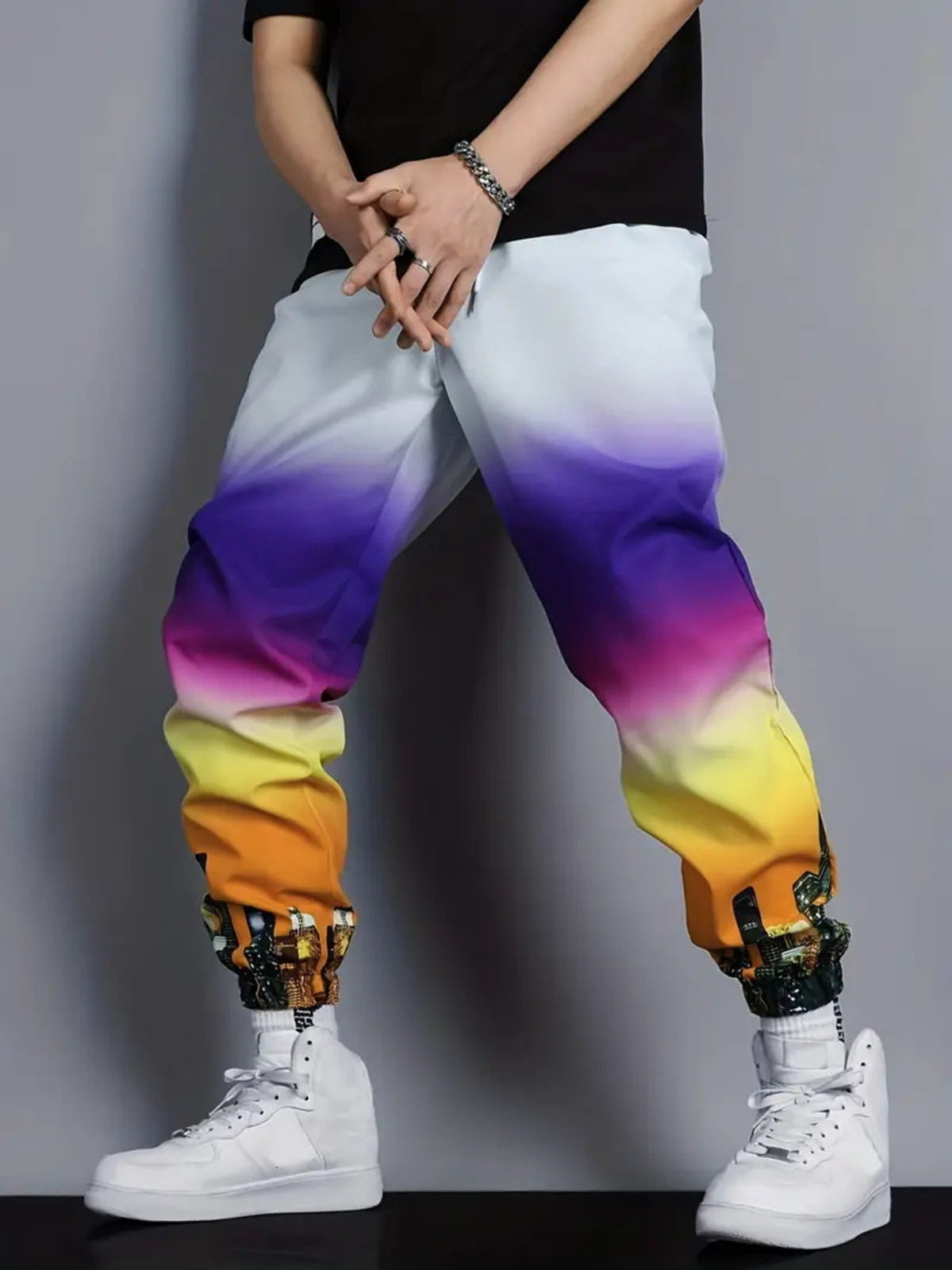 Men's Full Size Drawstring Loose Fit Joggers Plus Size