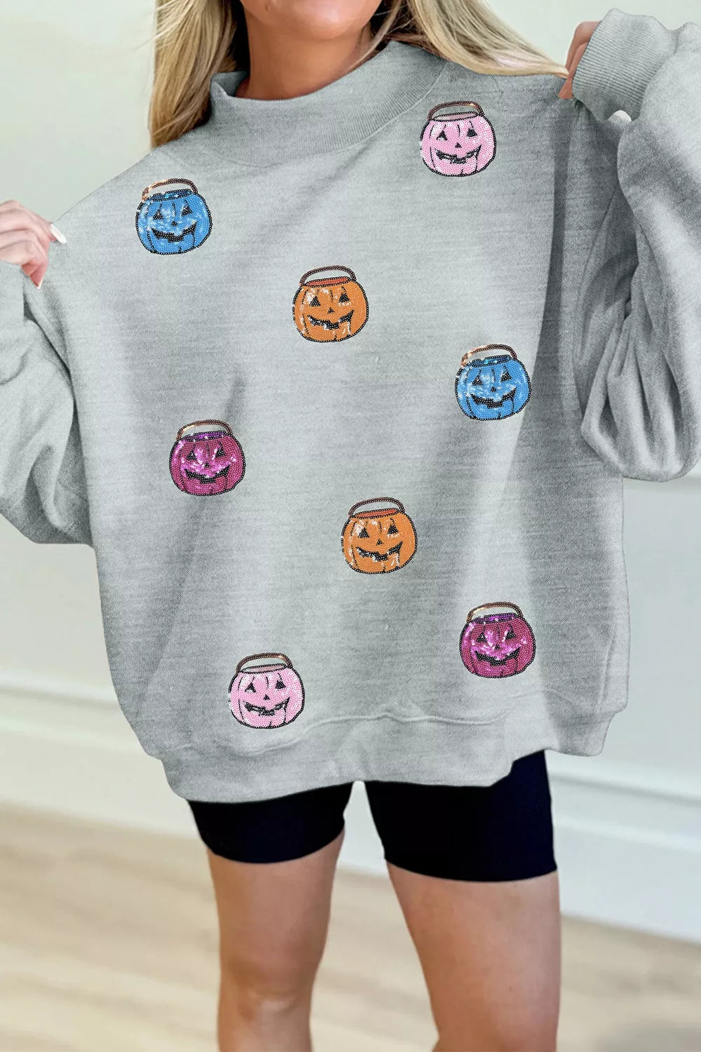 Halloween Pumpkin Long Sleeve Sweatshirt - Lilixa.store
