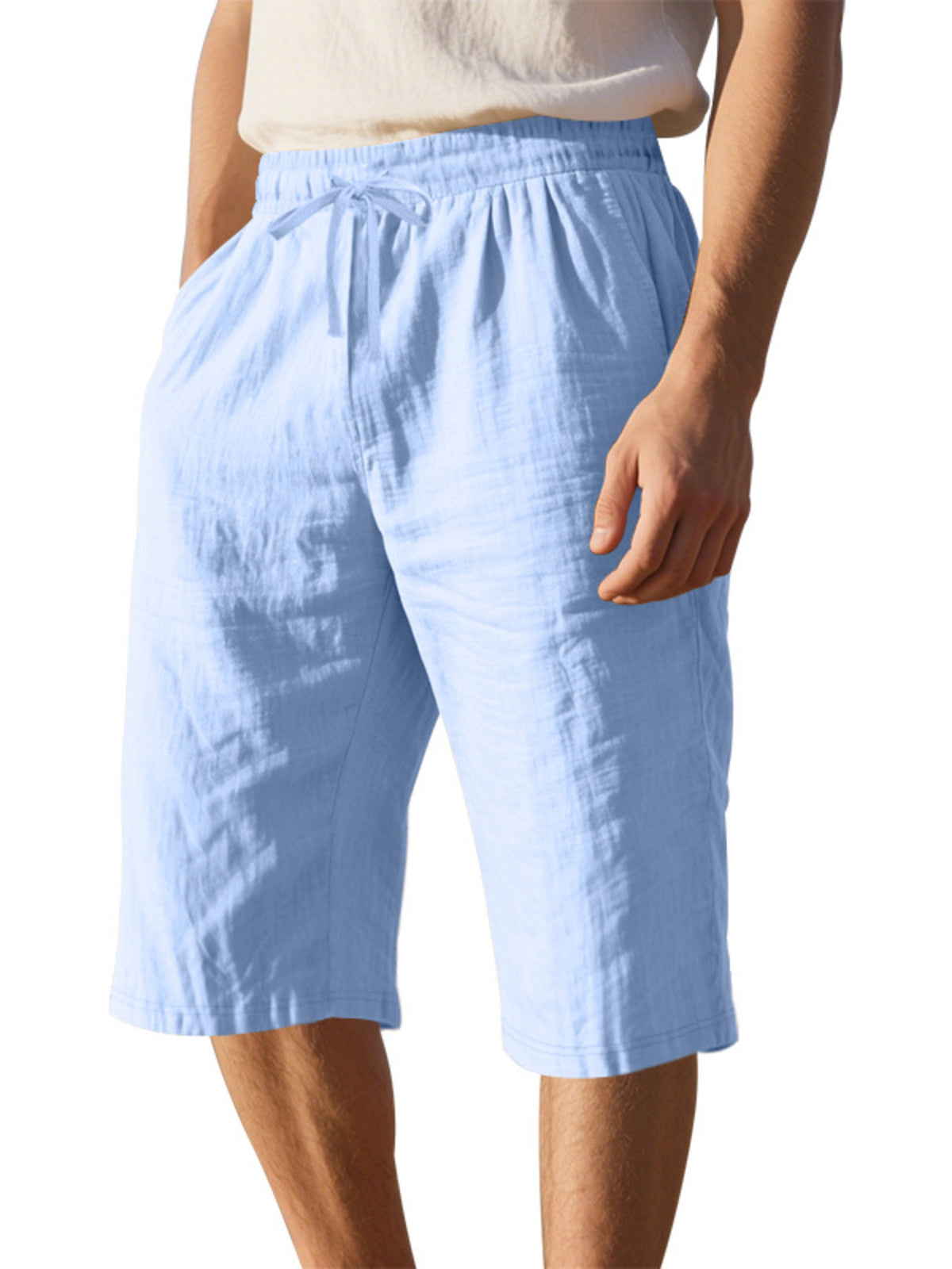 Men's Full Size Casual Drawstring Shorts Plus Size