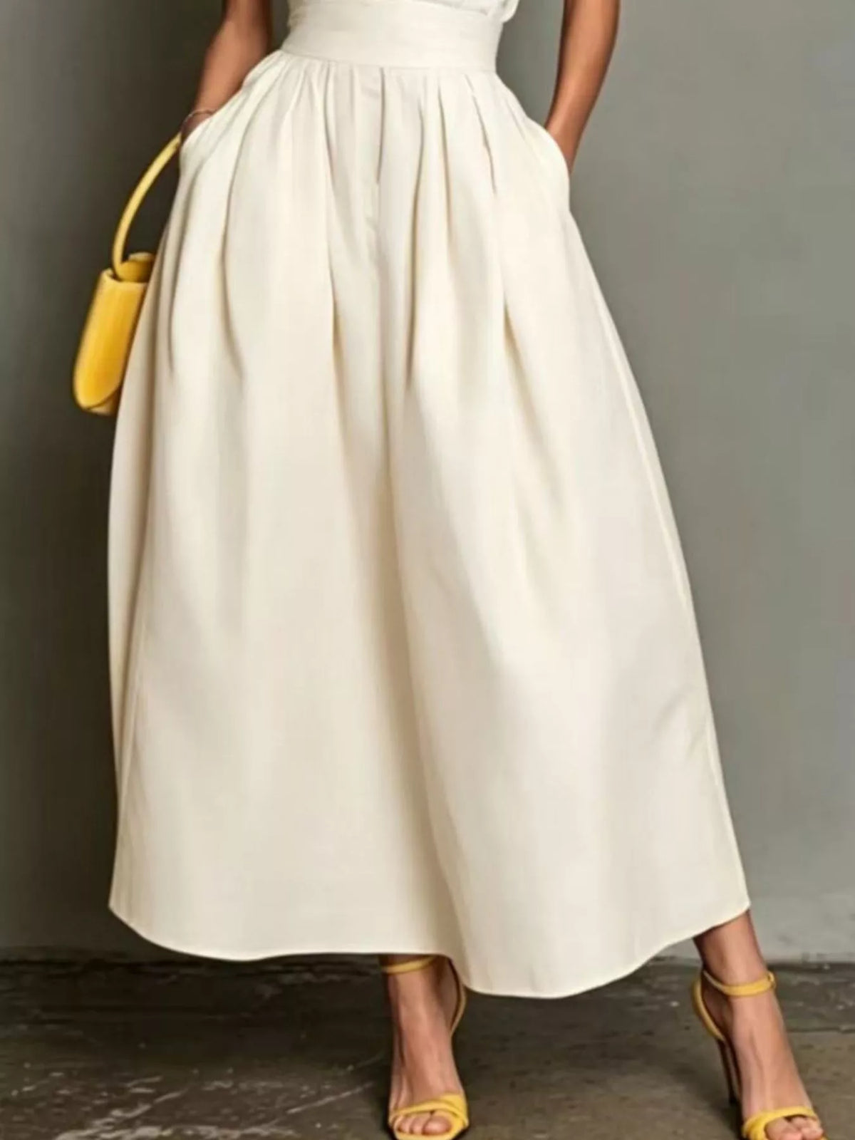 Sleeveless Collared A-Line Midi Dress - Lilixa.store