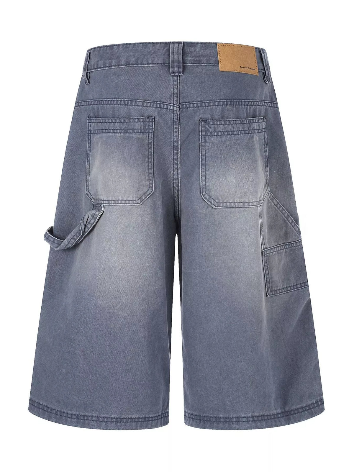 Men's Distressed Wide-Leg Denim Capris - Lilixa.store